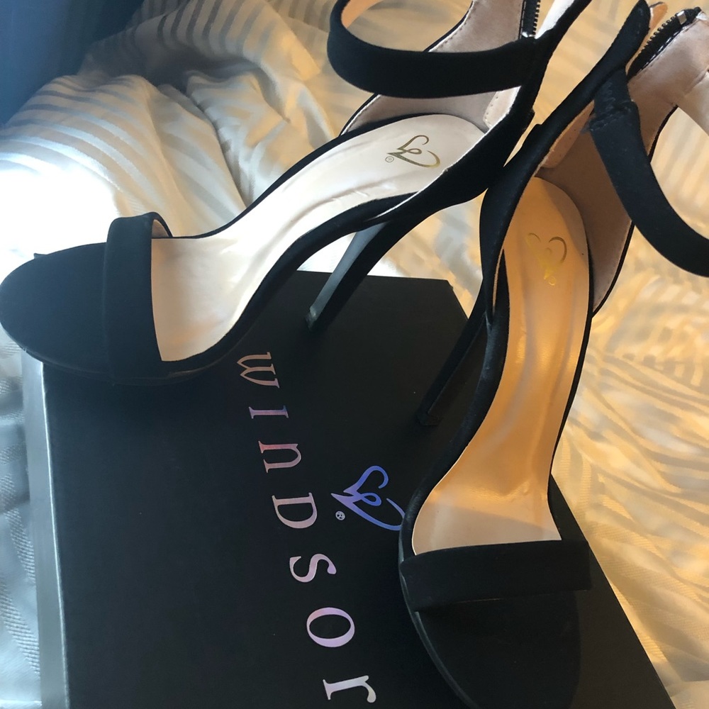 Classic Faux Suede Strappy High Heels